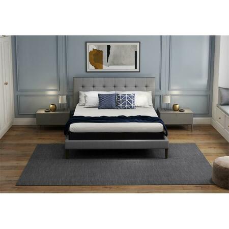 GFANCY FIXTURES 8 in. Three Layer Gel Infused Memory Foam Smooth Top Mattress, White & Black - Full Size GF3102084